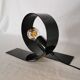 Lampe looping en acier, Massive, Belgique, 1990.