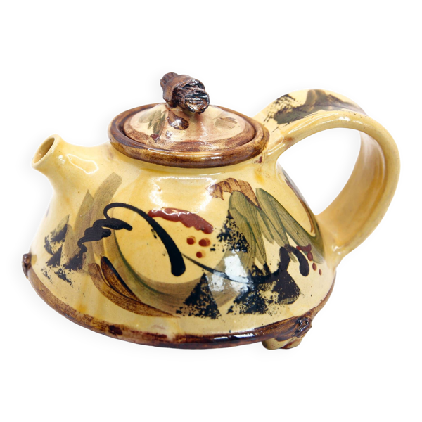 Théière en grès aux motifs abstraits de Marie-Laure Robin à la Puisaye