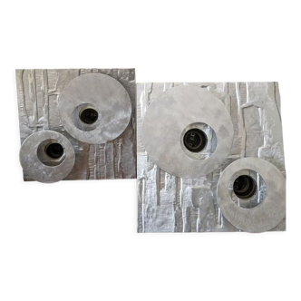 Pair wall lamps 70s vintage design