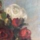 Oil on canvas ancient Bouquet of flowers