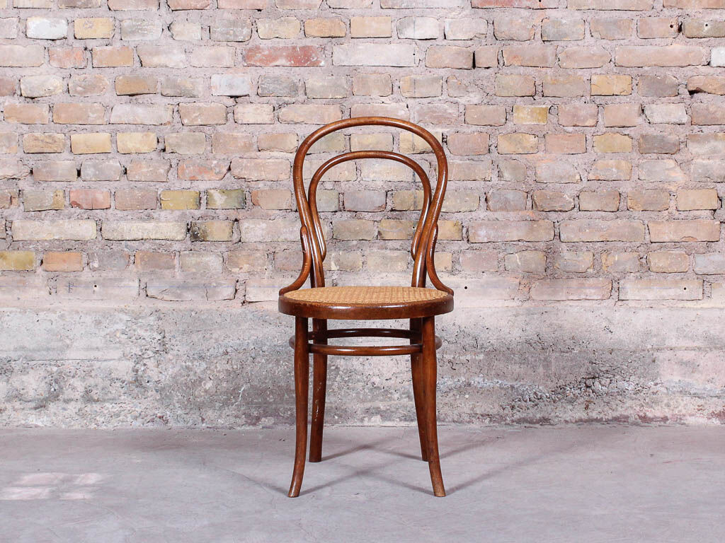 Chaise no.14 by michael thonet for thonet, hêtre courbé assise in cannage, autriche, circa 1859