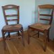 2 antique mulched chairs