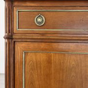 Secretary bar furniture, solid wood Louis XVI style - mirror and shelf