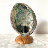 Vintage abalone shell lamp