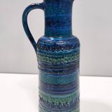 Rimini Blue Ceramic Pitcher Vase by A. Londi and F. Montelupo for Bitossi