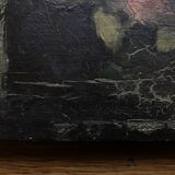 Painting of 19 roses from the garden, oil on wood.