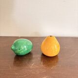 Vintage Italian Polished Alabaster Pear Lemon Fruit