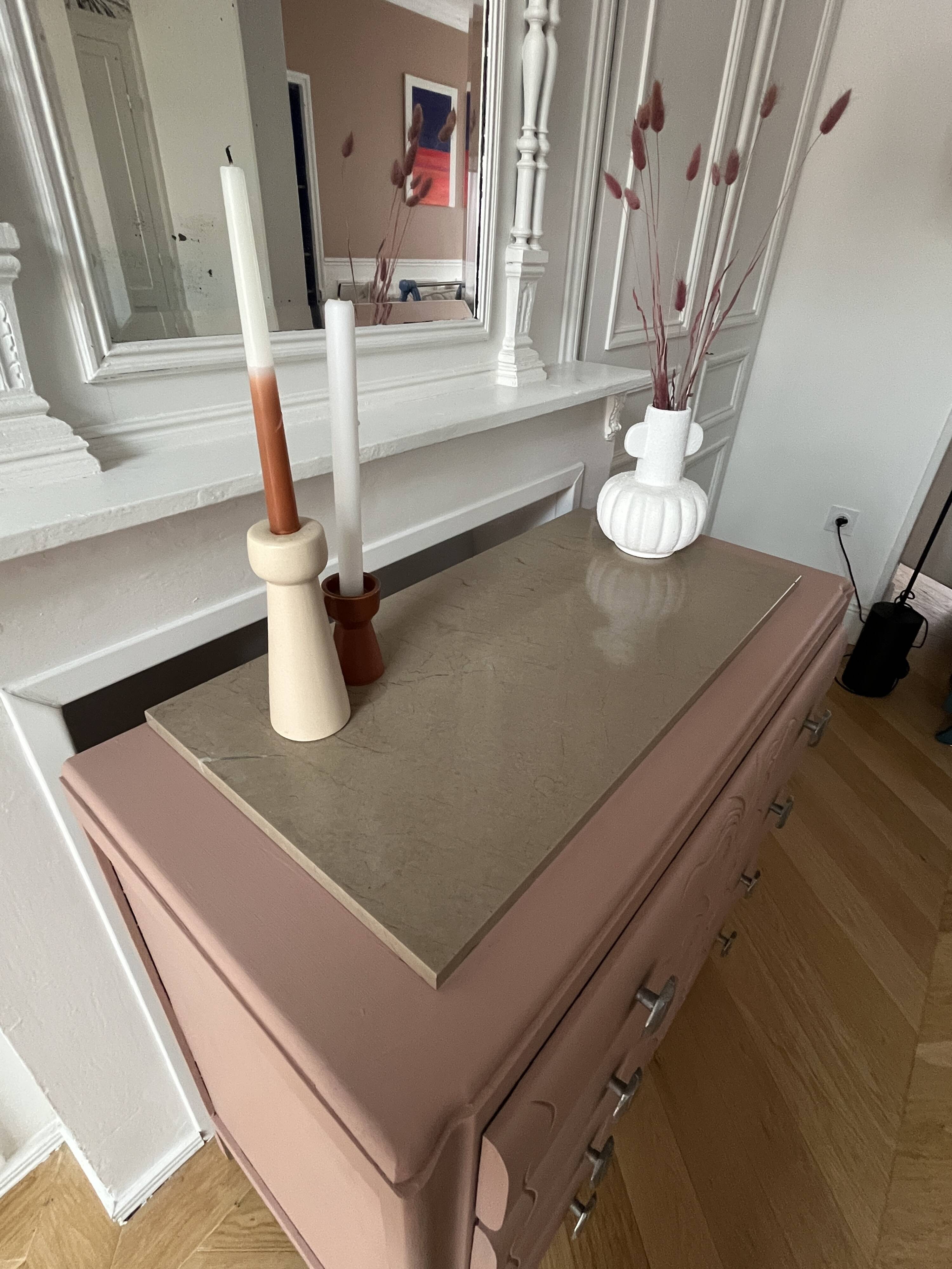 Commode vintage marbre année 60
