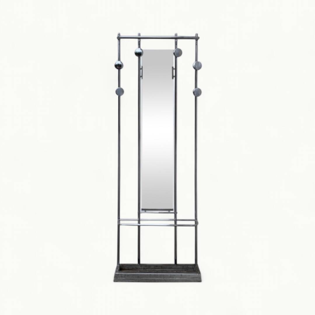Chrome-plated aluminum entrance locker, 1950s