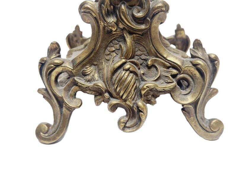 Rococo bronze bowl on stand, France, 1890s