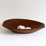 Basket, solid wood centerpiece, 60s/70s