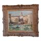 Tableau de raymond vernet  " clocher de  la  baie  de  saint  tropez "