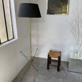 Adnet brass floor lamp with loops