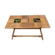 Rattan coffee table and ceramics