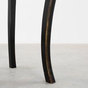 19th Century Black Wooden Side Table with Drawer, France