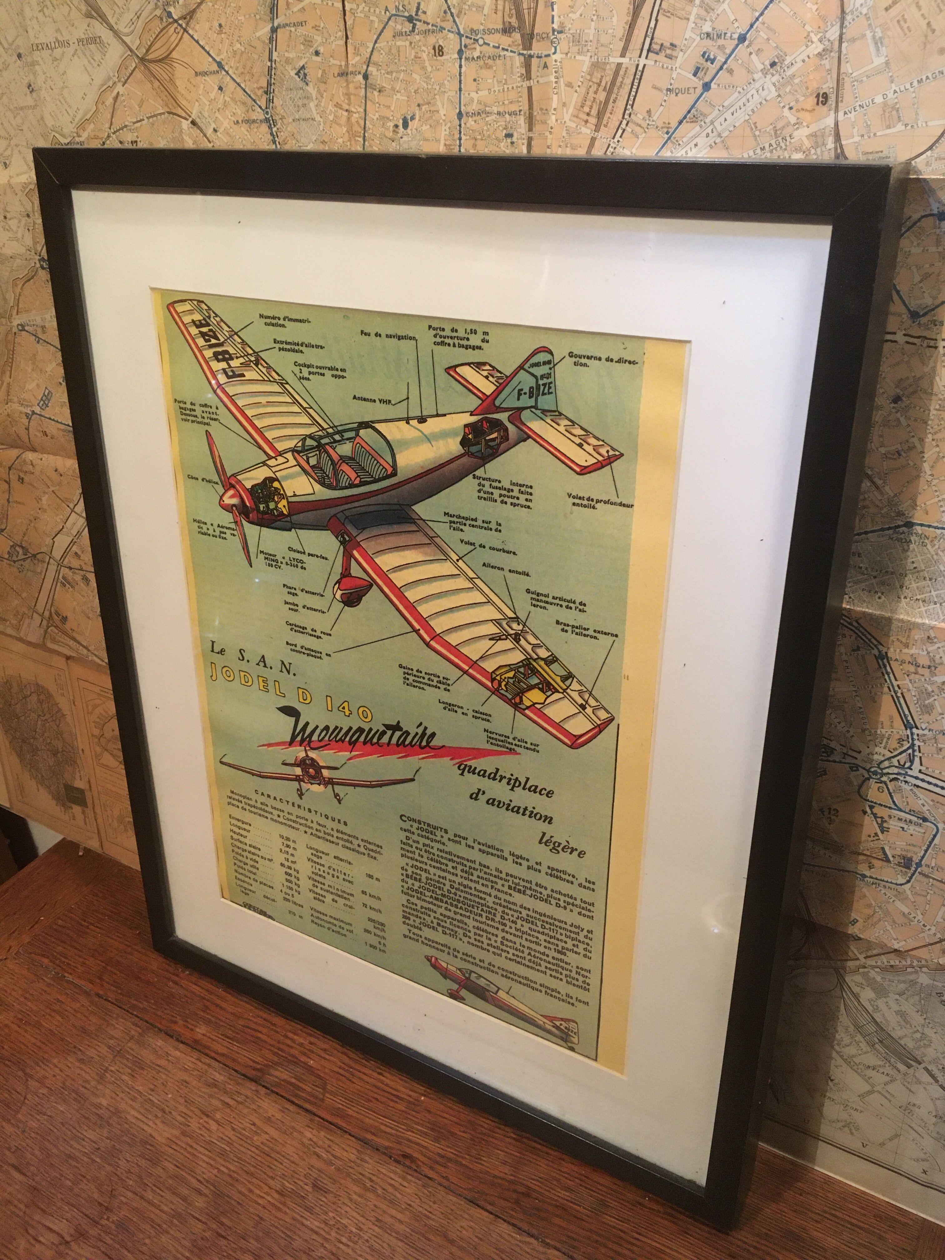 Aircraft Jodel D140 framed