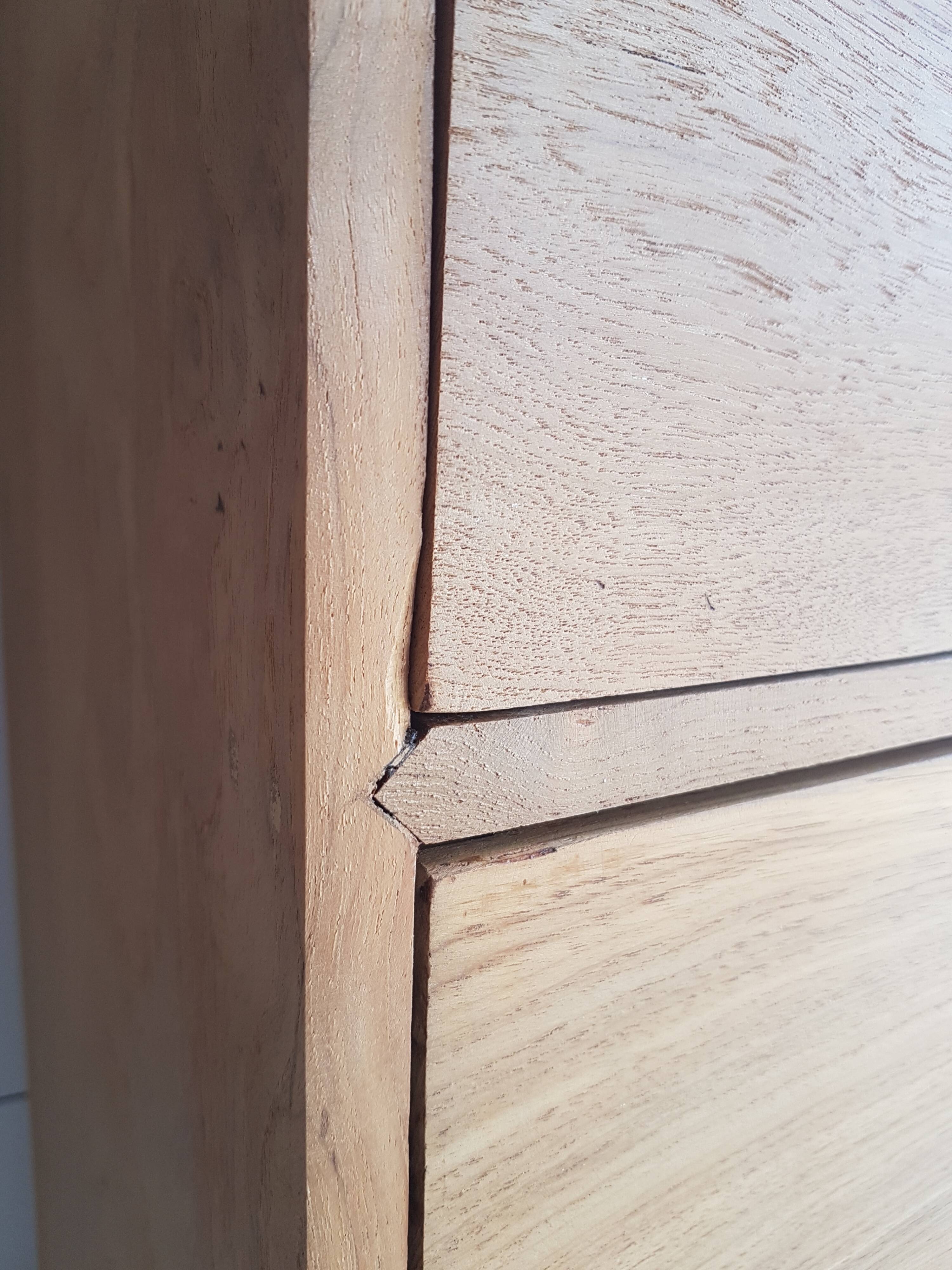 Old renovated solid wood chest of drawers