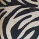 Scandinavian style wood armchair, black and white fabric
