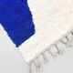 Tapis berbère marocain Beni Ouarain à motifs bleu 2,40x1,60m