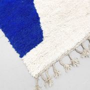 Moroccan Berber Beni Ouarain rug with blue patterns, 2.40x1.60m