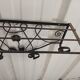 Coat rack in wrought iron art deco patère with decoration of black rose coat rack coat rack