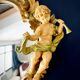 Miroir ancien anges musiciens style Victorien Baroque