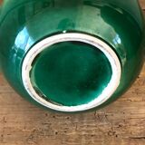 Yellow heart green ceramic pitcher