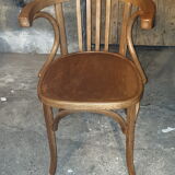 Curved wood office chair