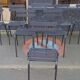 Suite of 8 steel bistro chairs