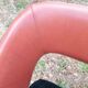 Vintage armchair skaï and velvet SNA Roset.