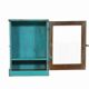 Vintage blue wall display case old teak patina and original piece india