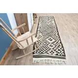 1970s Turkish Oushak Handmade Wool Cotton Brown Runner Rug 94x340