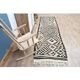 1970s Turkish Oushak Handmade Wool Cotton Brown Runner Rug 94x340