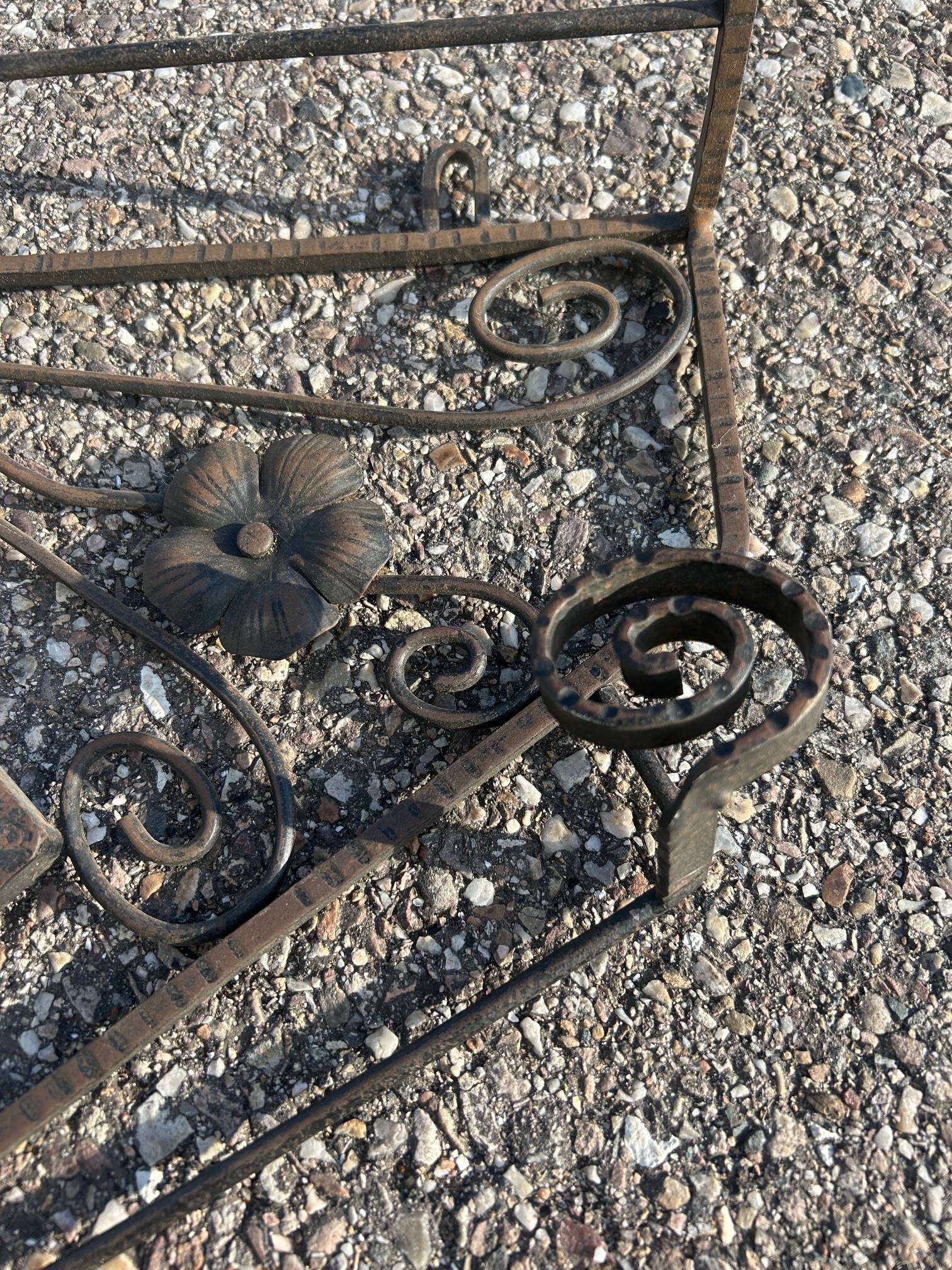 art deco wrought iron wall mirror