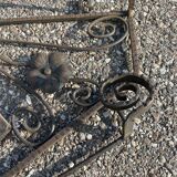 art deco wrought iron wall mirror