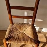 Set of 3 vintage straw chairs