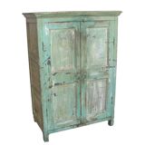 Armoire en bois laqué vert