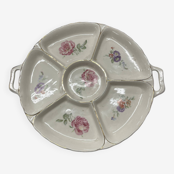 Assorted dish with flower decoration