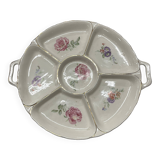 Assorted dish with flower decoration