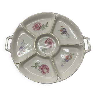 Assorted dish with flower decoration