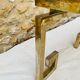 Paire de tables d’appoint laiton et verre circa 1970/80