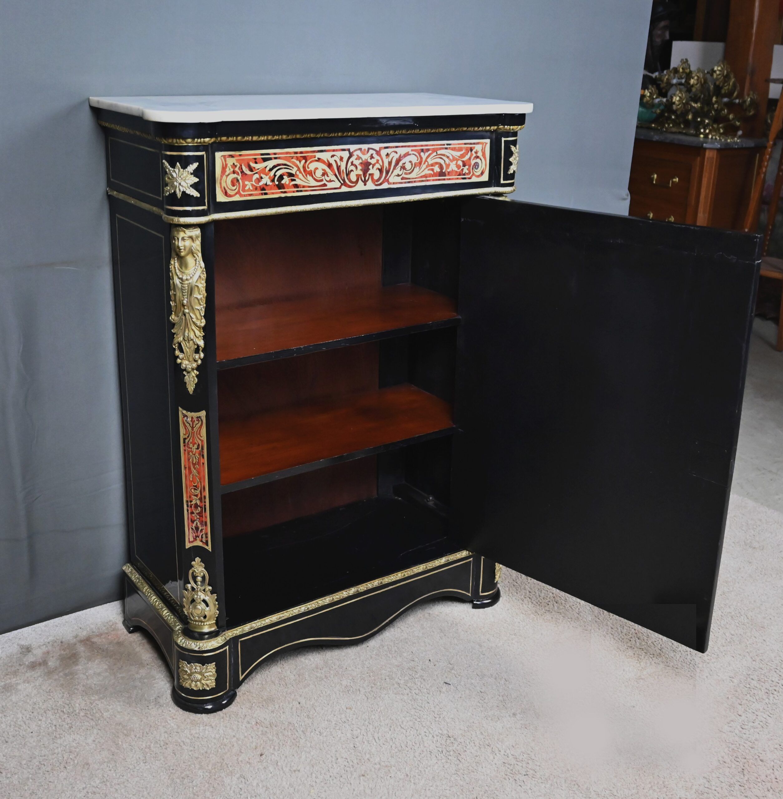 Boulle marquetry side table, Napoleon III period – mid 19th century