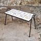 Wrought iron and ceramic side table by Roger Capron, France, 1950s