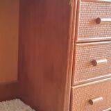 Vintage rattan desk from the 1970s.