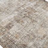 178x295Cm Persian Area Rug, Turkish Antique Rug, Faded Brown Vintage Rug