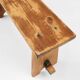 Mid-Century Rustic Wooden Bench, France, 1900s