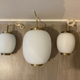 Bent karlby's "kina" glass and brass hanging series for lyfa - 1950