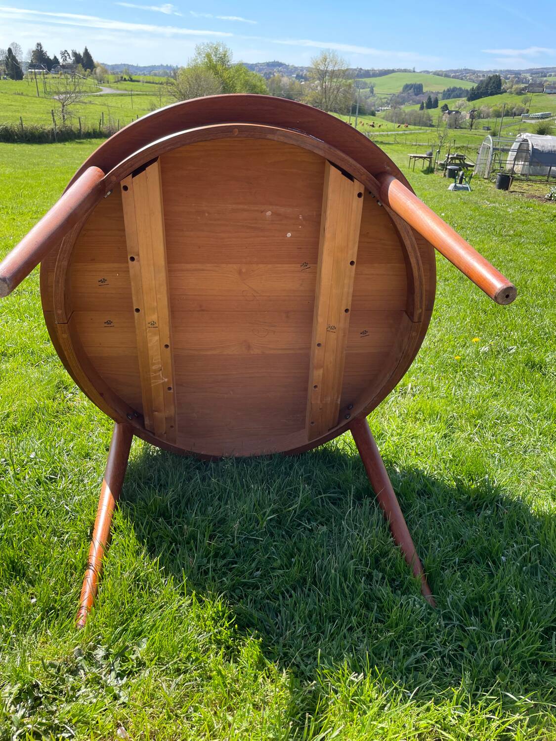 Vintage Danish Round Teak Table