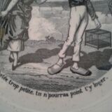 Set of four talking plates from Gien