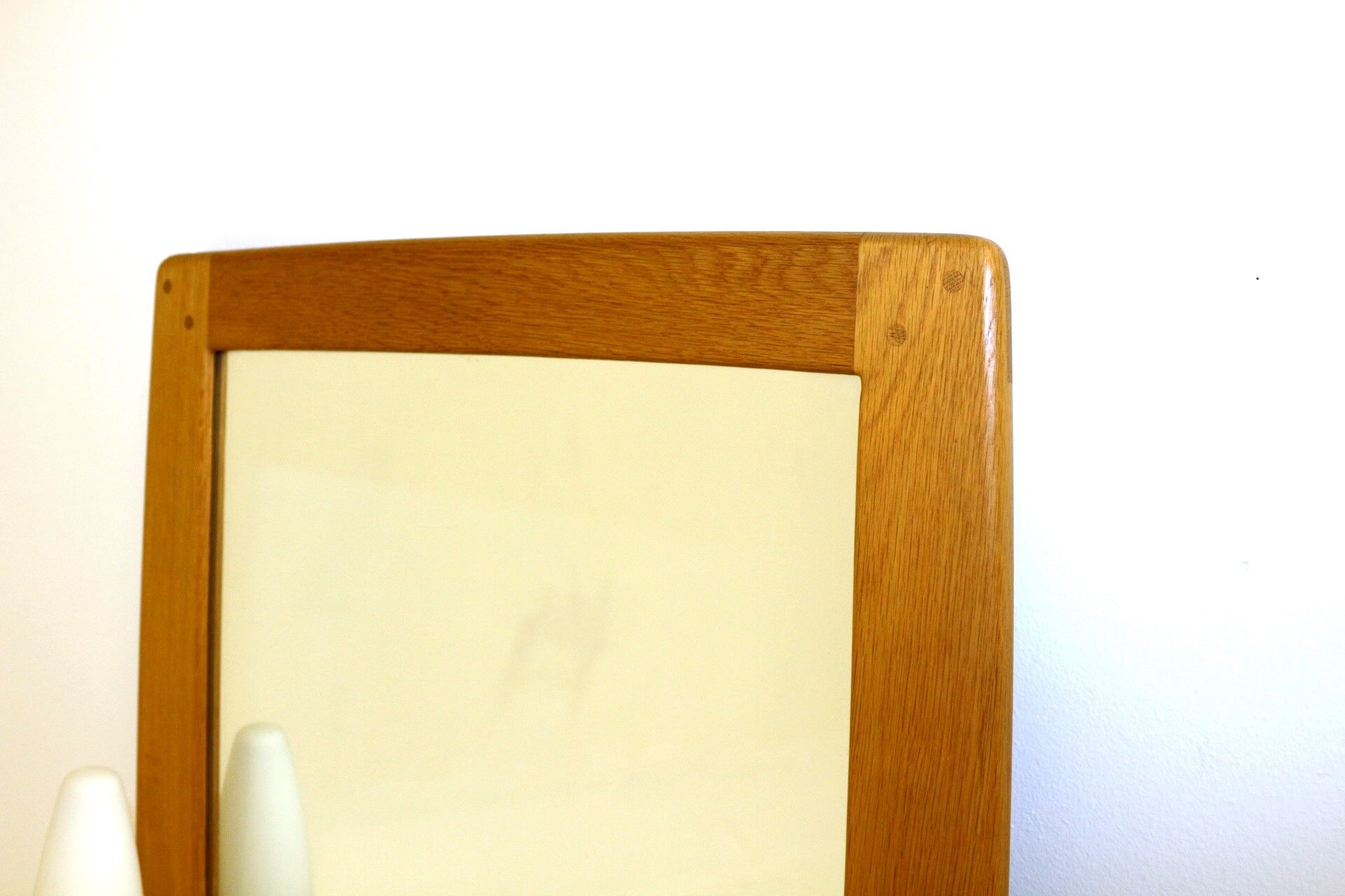 Solid oak mirror, Sweden 1960 104x53cm